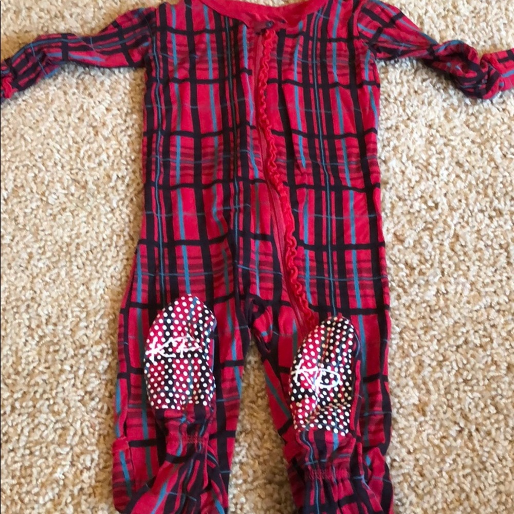 Kickee ruffle zipper footie 18-24 months EUC